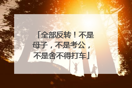 全部反转！不是母子，不是考公，不是舍不得打车