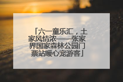 六一童乐汇，土家风情浓——张家界国家森林公园门票站暖心宠游客