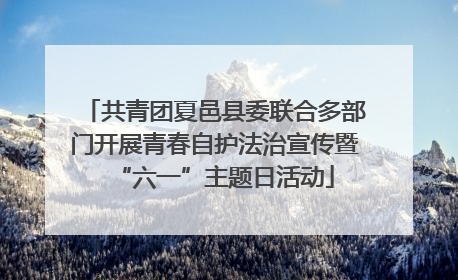 共青团夏邑县委联合多部门开展青春自护法治宣传暨“六一”主题日活动