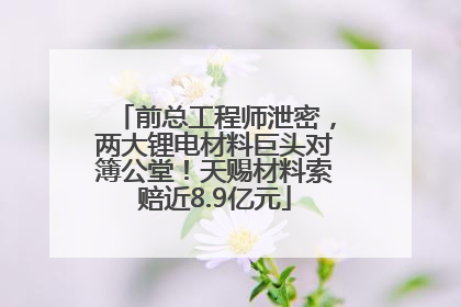 前总工程师泄密，两大锂电材料巨头对簿公堂！天赐材料索赔近8.9亿元