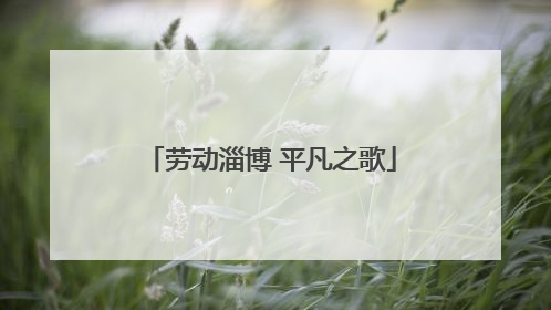 劳动淄博 平凡之歌