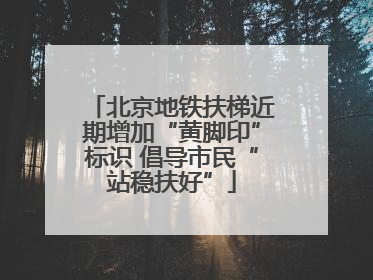 北京地铁扶梯近期增加“黄脚印”标识 倡导市民“站稳扶好”