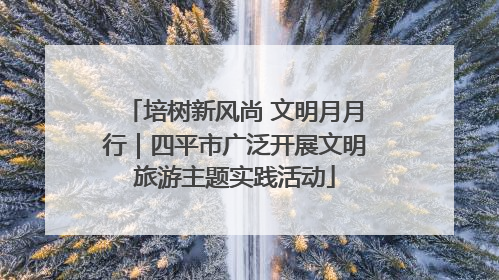 培树新风尚 文明月月行｜四平市广泛开展文明旅游主题实践活动