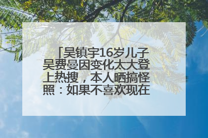 吴镇宇16岁儿子吴费曼因变化太大登上热搜，本人晒搞怪照：如果不喜欢现在的我可以离开