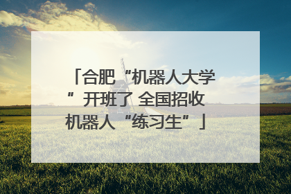 合肥“机器人大学”开班了 全国招收机器人“练习生”