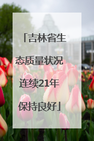 吉林省生态质量状况连续21年保持良好
