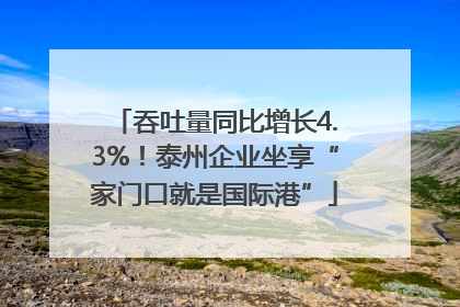 吞吐量同比增长4.3%！泰州企业坐享“家门口就是国际港”