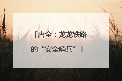 唐全：龙龙铁路的“安全哨兵”