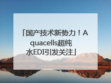 国产技术新势力！Aquacells超纯水EDI引发关注