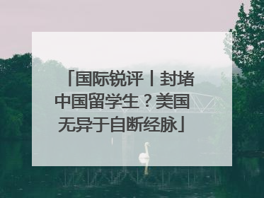 国际锐评丨封堵中国留学生？美国无异于自断经脉