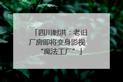 四川射洪：老旧厂房即将变身影视“魔法工厂”