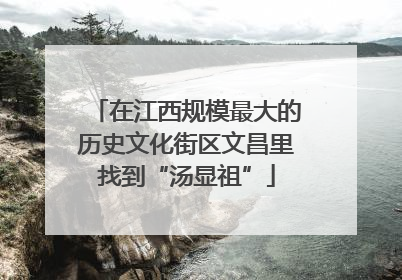 在江西规模最大的历史文化街区文昌里找到“汤显祖”