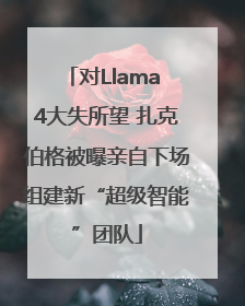 对Llama 4大失所望 扎克伯格被曝亲自下场组建新“超级智能”团队