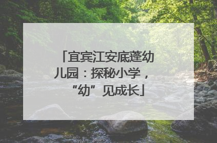 宜宾江安底蓬幼儿园：探秘小学，“幼”见成长