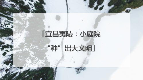 宜昌夷陵：小庭院“种”出大文明