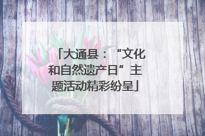 大通县：“文化和自然遗产日”主题活动精彩纷呈