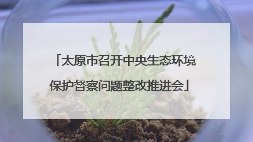 太原市召开中央生态环境保护督察问题整改推进会