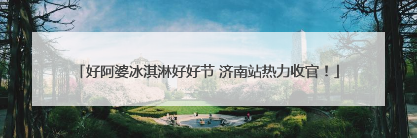 好阿婆冰淇淋好好节 济南站热力收官！