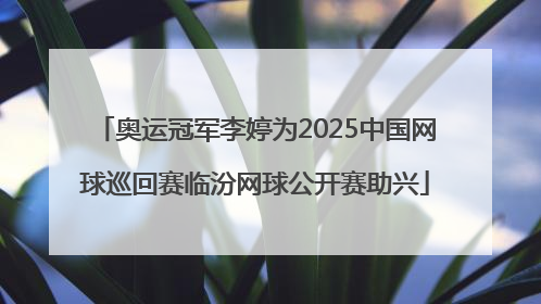 奥运冠军李婷为2025中国网球巡回赛临汾网球公开赛助兴