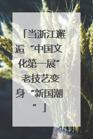 当浙江邂逅“中国文化第一展” 老技艺变身“新国潮”