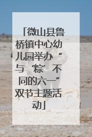 微山县鲁桥镇中心幼儿园举办“与‘粽’不同的六一”双节主题活动