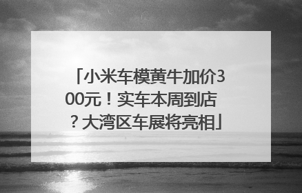 小米车模黄牛加价300元！实车本周到店？大湾区车展将亮相