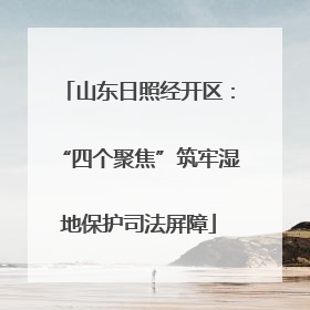 山东日照经开区：“四个聚焦”筑牢湿地保护司法屏障
