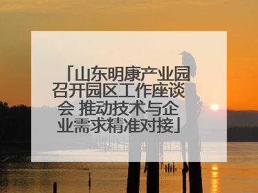 山东明康产业园召开园区工作座谈会 推动技术与企业需求精准对接