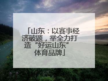 山东：以赛事经济破题，举全力打造“好运山东” 体育品牌
