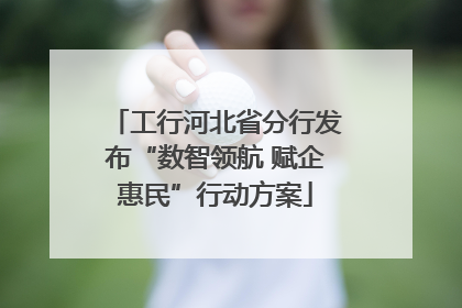 工行河北省分行发布“数智领航 赋企惠民”行动方案