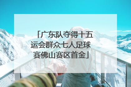 广东队夺得十五运会群众七人足球赛佛山赛区首金