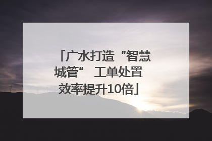 广水打造“智慧城管” 工单处置效率提升10倍