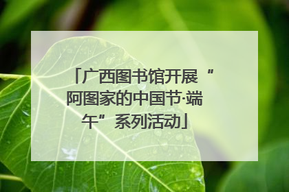广西图书馆开展“阿图家的中国节·端午”系列活动