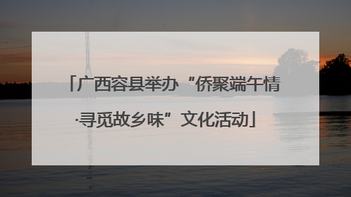 广西容县举办“侨聚端午情·寻觅故乡味”文化活动