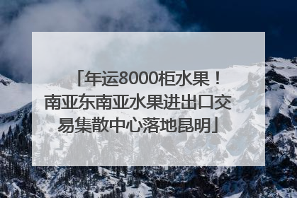 年运8000柜水果！南亚东南亚水果进出口交易集散中心落地昆明