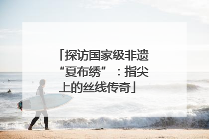 探访国家级非遗“夏布绣”：指尖上的丝线传奇