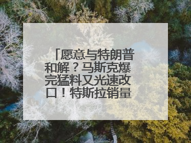 愿意与特朗普和解？马斯克爆完猛料又光速改口！特斯拉销量跌完股价跌