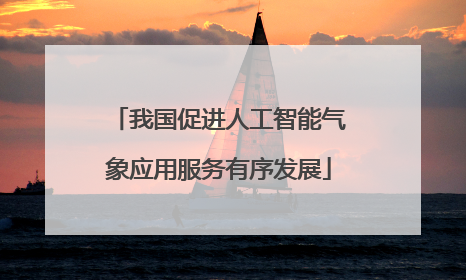 我国促进人工智能气象应用服务有序发展