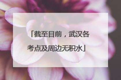 截至目前，武汉各考点及周边无积水