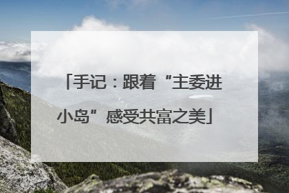 手记：跟着“主委进小岛”感受共富之美