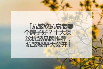 抗皱纹抗衰老哪个牌子好？十大淡纹抗皱品牌推荐，抗皱秘籍大公开