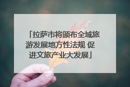 拉萨市将颁布全域旅游发展地方性法规 促进文旅产业大发展