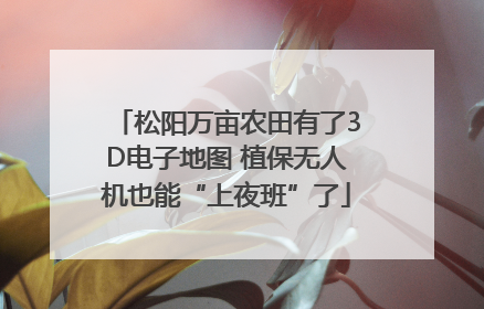 松阳万亩农田有了3D电子地图 植保无人机也能“上夜班”了