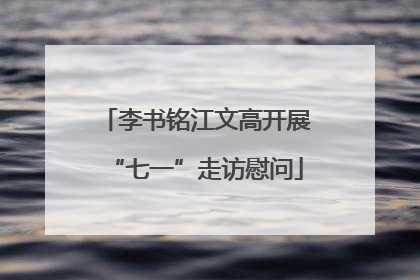 李书铭江文高开展“七一”走访慰问
