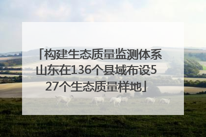 构建生态质量监测体系 山东在136个县域布设527个生态质量样地