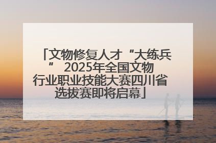 文物修复人才“大练兵” 2025年全国文物行业职业技能大赛四川省选拔赛即将启幕