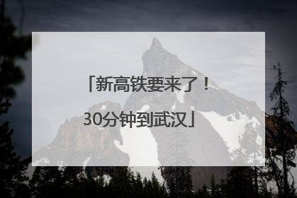 新高铁要来了！30分钟到武汉