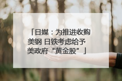 日媒：为推进收购美钢 日铁考虑给予美政府“黄金股”