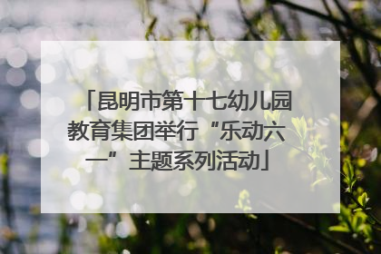 昆明市第十七幼儿园教育集团举行“乐动六一”主题系列活动