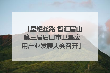 星耀丝路 智汇眉山 第三届眉山市卫星应用产业发展大会召开
